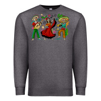 Charcoal Heather Mexican Skeletons Premium Sweatshirt - texasbilliewilder