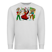 Dove Grey Mexican Skeletons Premium Sweatshirt - texasbilliewilder