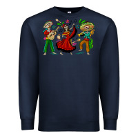 Navy Mexican Skeletons Premium Sweatshirt - texasbilliewilder