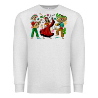Oatmeal Heather Mexican Skeletons Premium Sweatshirt - texasbilliewilder