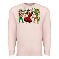 Pale Pink Mexican Skeletons Premium Sweatshirt - texasbilliewilder
