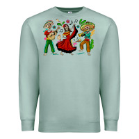 Seafoam Mexican Skeletons Premium Sweatshirt - texasbilliewilder