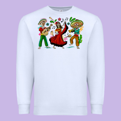 Mexican Skeletons Premium Sweatshirt Designed By Texasbilliewilder