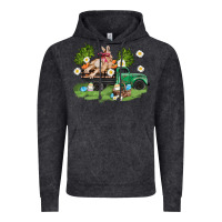 Vintage Black easter truck with bunny Vintage Hoodie - AdoDesignShop
