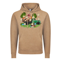Vintage Coffee easter truck with bunny Vintage Hoodie - AdoDesignShop