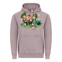 Vintage Zinc easter truck with bunny Vintage Hoodie - AdoDesignShop