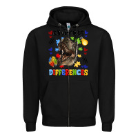 Black embrace differences Zipper Hoodie - LillyAllenDesigns