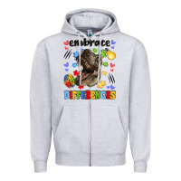 Embrace Differences Zipper Hoodie | Teevron