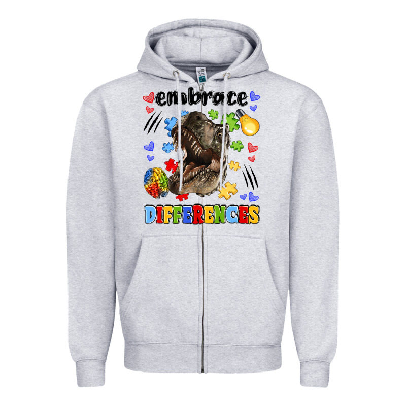 Embrace Differences Zipper Hoodie by LillyAllenDesigns | Teevron
