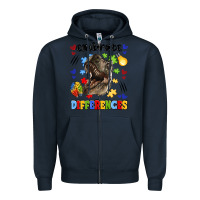 Navy embrace differences Zipper Hoodie - LillyAllenDesigns
