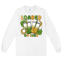 White loaded on luck Long Sleeve Tee - MaliasSmallBusiness