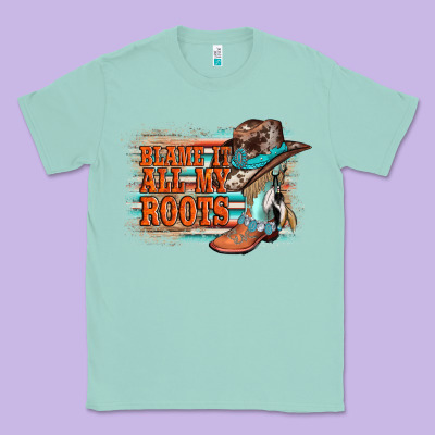 Blame It All My Roots Classic Tee Designed By Adodesignshop