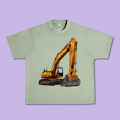 Excavator Urban Heavy Tee Designed By Lillyallendesigns