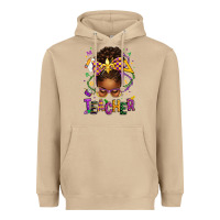 Mushroom mardi gras teacher afro messy bun Heavyweight Hoodie - texasbilliewilder