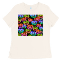 Bone Halloween Pumpkins Ladies Tee - texasbilliewilder