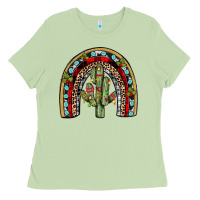 Matcha christmas cactus rainbow Ladies Tee - JahusDesignShop