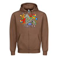 Chestnut autism unicorn Zipper Hoodie - LillyAllenDesigns