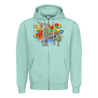 Seafoam autism unicorn Zipper Hoodie - LillyAllenDesigns