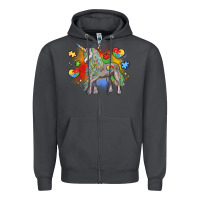 Smoke autism unicorn Zipper Hoodie - LillyAllenDesigns