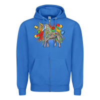 True Royal autism unicorn Zipper Hoodie - LillyAllenDesigns