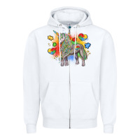 White autism unicorn Zipper Hoodie - LillyAllenDesigns