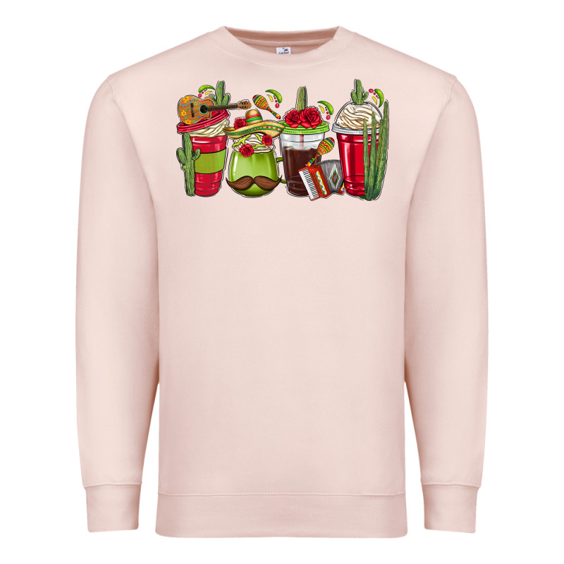Mexico Coffee Cups Premium Sweatshirt by texasbilliewilder | Teevron