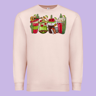 Mexico Coffee Cups Premium Sweatshirt Designed By Texasbilliewilder