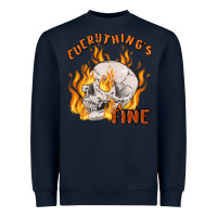 Navy everything's fine Heavyweight Sweatshirt - MaliasSmallBusiness