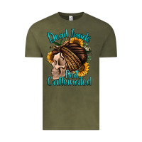 Vintage Olive dead inside but caffeinated Vintage Tee - Jasminsmagicworld