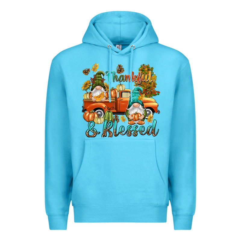 Fall Thankful And Blessed Premium Hoodie by NancyCooperArtShop | Teevron