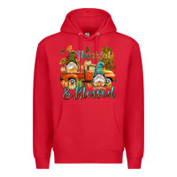 Red Fall Thankful and blessed Premium Hoodie - NancyCooperArtShop