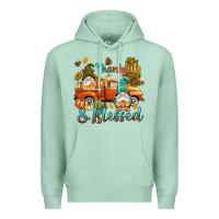 Seafoam Fall Thankful and blessed Premium Hoodie - NancyCooperArtShop