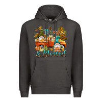 Smoke Fall Thankful and blessed Premium Hoodie - NancyCooperArtShop