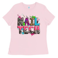 Bubblegum Pink nail tech Ladies Tee - Zillion Design Studio