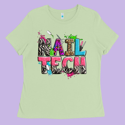 Nail Tech Ladies Tee Designed By Zillion Design Studio