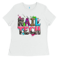 White nail tech Ladies Tee - Zillion Design Studio
