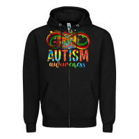 Black autism awareness butterfly infinity symbol Zipper Hoodie - LillyAllenDesigns