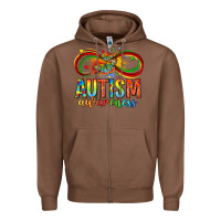Chestnut autism awareness butterfly infinity symbol Zipper Hoodie - LillyAllenDesigns
