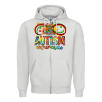 Dove Grey autism awareness butterfly infinity symbol Zipper Hoodie - LillyAllenDesigns