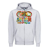 Heather Grey autism awareness butterfly infinity symbol Zipper Hoodie - LillyAllenDesigns