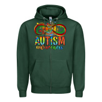 Sports Green autism awareness butterfly infinity symbol Zipper Hoodie - LillyAllenDesigns