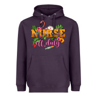 Plum Nurse off duty Heavyweight Hoodie - NancyCooperArtShop