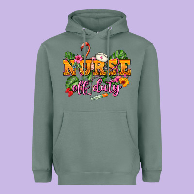 Nurse Off Duty Heavyweight Hoodie Designed By Nancycooperartshop