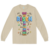Mushroom he is risen cross Long Sleeve Tee - MaliasSmallBusiness
