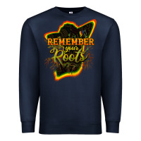 Navy remember your roots Premium Sweatshirt - NancyCooperArtShop