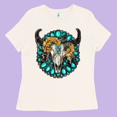 Gamestone With Bull Skull Ladies Tee Designed By Ranaportraitstore