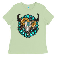 Matcha gamestone with bull skull Ladies Tee - RanaPortraitStore
