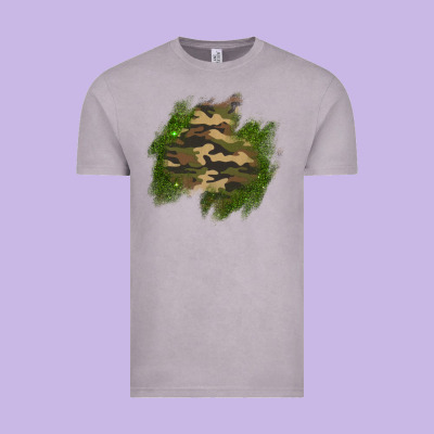 Camouflage Glitter Patch Vintage Tee Designed By Adodesignshop