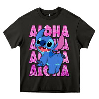 Asphalt aloha stitch Heavy Core Tee - Zillion Design Studio