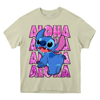 Mossy aloha stitch Heavy Core Tee - Zillion Design Studio